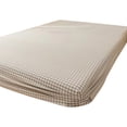 thumbnail image 1 of Maplenight Queen Size Fitted Sheet - Non-Slip, Breathable Cotton & Linen Skin-friendly Fitted Sheet for Mattress Protection Coffee, 1 of 5