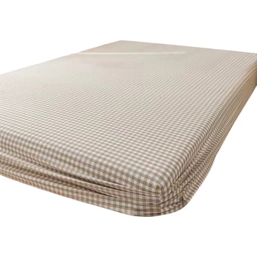 Maplenight Queen Size Fitted Sheet - Non-Slip, Breathable Cotton & Linen Skin-friendly Fitted Sheet for Mattress Protection Coffee