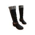 thumbnail image 3 of UKAP Women Winter Shoes Tall Riding Boots Knee High Boot Walking Fashion Black 7, 3 of 7