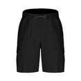 thumbnail image 3 of asjyhkr Mens Cargo Shorts Lightweight Breathable Linen Shorts with Multi Pockets Drawstring Elastic Summer Beach Shorts, 3 of 5