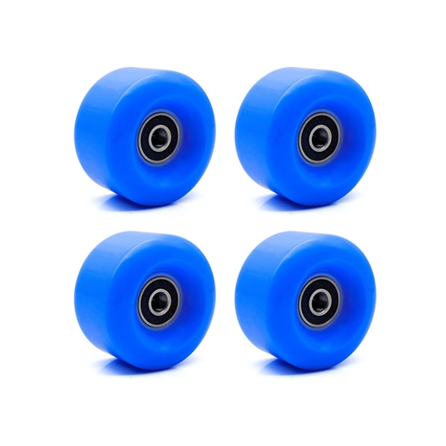 4 Pcs Roues de Patin de Remplacement Accessoires Modifiés Roues Épaisses pour Patins à Roues Alignées avec Roulements Accessoire de Sport de Patinage Bleu