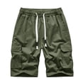 thumbnail image 1 of fartey Men's Plus Size Camo Shorts Multi Pockets Loose Fit Cargo Short Elastic Waist Drawstring Outdoors Pants, Regular Big S-5XL, 1 of 5