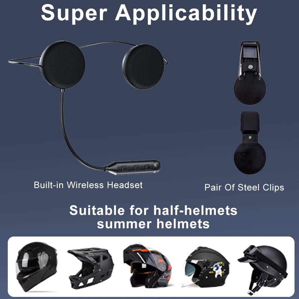 abdtech motorcycle bluetooth helmet headset BT 16 V5.3 with 2K Camera ideal for your daily riding Motorcycle Bluetooth Headset | Waterproof