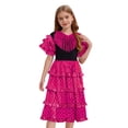 thumbnail image 2 of RUNQHUI Robe de Festival pour Filles Robe Flamenco Espagnole à Franges Jupe Maxi Lyrique à Volants Rose Vif 8, 2 of 6