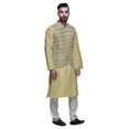 thumbnail image 2 of Atasi Ensemble de Pyjama Kurta Churidar Ethnique avec Veste Nehru Imprimée pour Hommes, 2 of 3