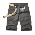 thumbnail image 2 of Lenago Plus Size Cargo Pants Men Casual Solid Zipper Button Pockets Cropped Cargo Shorts Slim-Fit Stretch Cargo Pants on Clearance, 2 of 3