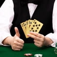 thumbnail image 3 of Premium Poker Gold Deck Of Waterproof Playing Cards For Adult - Poker, Bridge, Rummy, Teen Patti, Waterproof Playing Card Durable | High-Grade & Long-Lasting Poker Cards, Use For Party Game, 3 of 5