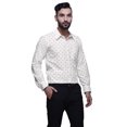 thumbnail image 3 of BESTMAN Printed Formal Shirts For Men Slim Fit Spread Collar Cotton Shirt, 3 of 5