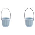 thumbnail image 2 of Transemion ABS Decorate With Lightweight Planter With Removable Strape And Wall-Mount Option Inner Layer Hollowed Out For Better Blue 8.7*9.5*20.5cm 2Set, 2 of 6
