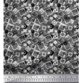 thumbnail image 1 of Soimoi Tissu en Rayonne Carré Imprimé Géométrique 1 Yard 56 Pouces de Large, 1 of 3