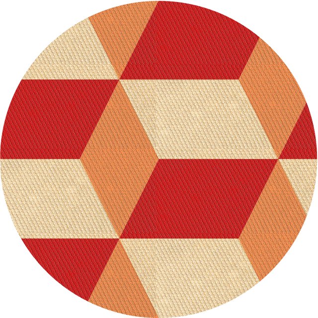 Ahgly Company Tapis Rond Lavable en Machine Intérieur Transitionnel Jaune Orange, 3 Pieds Rond