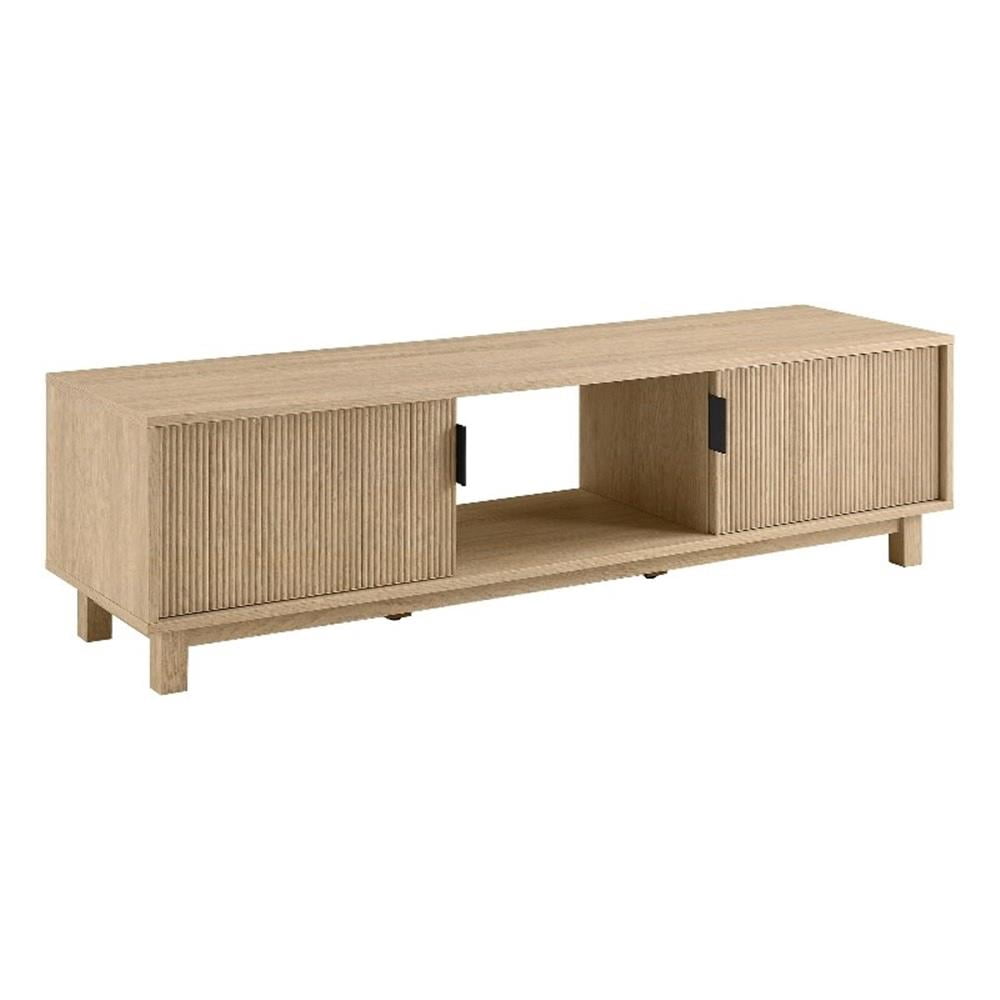 Pemberley Row MDF Oak TV Stand Rectangular Contemporary 58" Unassembled
