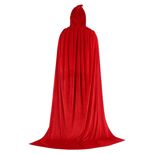 Unisex Solid Velvet Halloween Witch Cape - Multiple Sizes Accessory for Parties and Performances