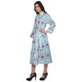 thumbnail image 2 of Moomaya Printed Robe For Girls Cotton Bathrobes For Women Wrap Dressing Gown, 2 of 6