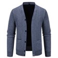 thumbnail image 3 of Cardigan Épais Texturé pour Homme, Veste en Tricot à Boutons, 3 of 5