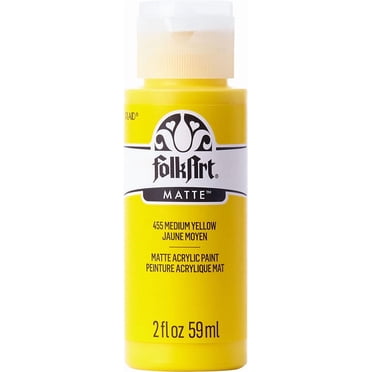 Peinture acrylique mate FolkArt, 2 oz, Jaune Moyen