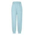 thumbnail image 5 of AherBiu Sweatpants Women High Waisted Fleece Solid Color Joggers with Pockets Fall Winter Loose Workout Running Gym Pants, 5 of 5
