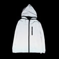 thumbnail image 2 of Pompotops Men Casual Solid Luminous Assault Windbreaker Reflective Zipper Top Coat on Sale, 2 of 8