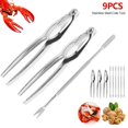 thumbnail image 2 of 9PCS Seafood Tools Set Crab Lobster Crackers Forks Opener Shellfish Lobster Crab Leg Sheller Stainless Steel Nut Cracker Sets, 2 of 10