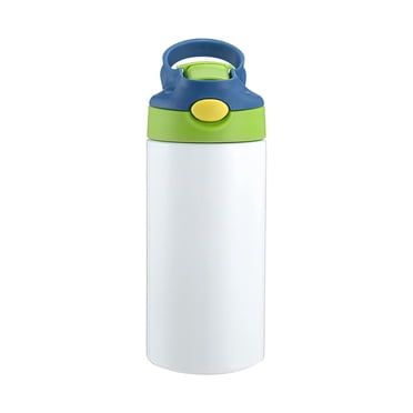 Meitianfacai Kids Water Bottles 12oz Insulated Stainless Steel Water Bottle with Name Straw Lid Customized ,Children Cups Gifts for School Travel