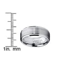 thumbnail image 4 of Bague Alliance pour Homme en Tungstène, Finition Brossée Surélevée 9 mm, 4 of 5