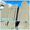 thumbnail image 4 of For 2017-2024 Tesla Model 3 FH Group Neoprene Waterproof Custom Fit Car Seat Covers  Solid Beige - Rear Set, 4 of 5