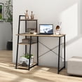 thumbnail image 4 of Gymax Home Office Desk Computer Desk w/ Bookshelf Host Stand Metal Frame Study Desk, 4 of 10