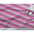 thumbnail image 3 of Soimoi Polyester Crepe Fabric Horizontal Stripe Print Sewing Fabric Yard 52 Inch Wide, 3 of 5