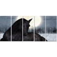 thumbnail image 2 of Black Horse in Moonlight - Animal Canvas Art Print, 2 of 3