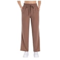 thumbnail image 1 of NECHOLOGY Women's Wide Leg Athletic Capris with Pockets, Red, Size XL, 1 of 7