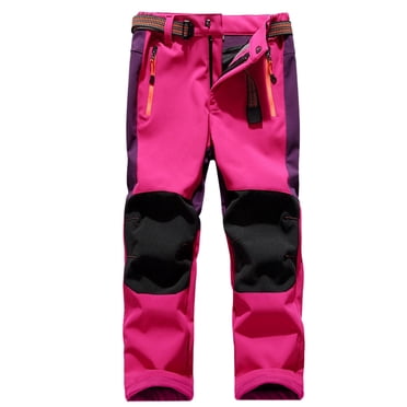 Girls Pants Children's Softshell Ski Trousers Warm Lined Thermal Trousers Winter Snow Trousers Ideal for Boys and Girls Hiking Activities