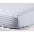 thumbnail image 4 of 1200 Thread Count 100% Egyptian Cotton 3-Piece Fitted Sheet ( 1 Fitted Sheet + 2 Pillow Covers) 15 Inches Deep Pocket Size Stripe Pattern, 4 of 4