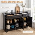 thumbnail image 4 of HOMCOM Sideboard Buffet Cabinet, Modern Kitchen Cabinet with 2 Drawers, 4 of 10