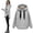Grey, variant on Oversized Hooded Sweatshirt Long Sleeve Pullover Thin Tunic Hoodie Tunic Hoodie Sweatshirts for Women Sweatshirts with Hoodies Women Sweater Dresses for Sweatshirt Casual White M