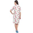 thumbnail image 3 of Bimba Chemise de Nuit à Col Rabattu Imprimé Floral Vert Menthe pour Femmes - 10, 3 of 5