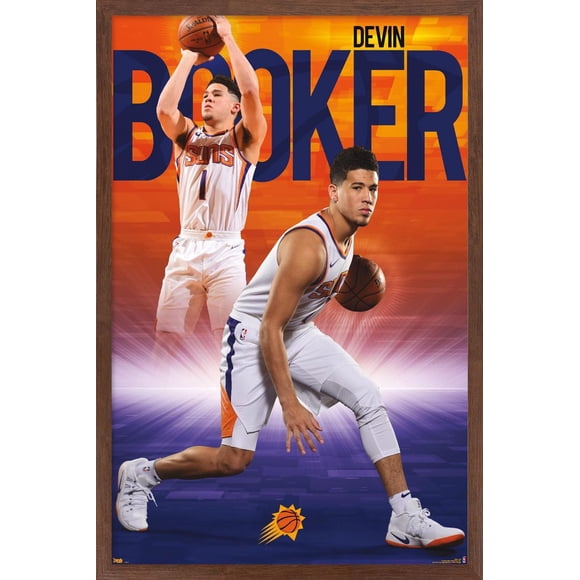 NBA Phoenix Suns - Devin Booker 18 Wall Poster, 22.375" x 34" Framed