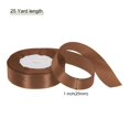 thumbnail image 2 of Unique Bargains 1 Inch 25 Yard Wide Satin Ribbon with Gold Edges Grosgrain Fabric Ribbon for Gift Wrapping, Brown, 2 of 7