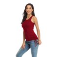 thumbnail image 4 of Beautyin Camisole à Cordon Extensible Dos Nageur Débardeur Côtelé pour Femmes, 4 of 6