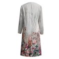 thumbnail image 4 of Robes pour Femmes Dames Décontractées Mode Imprimées Col Boutonné Robe à Manches Longues avec Poches Noir G, 4 of 4