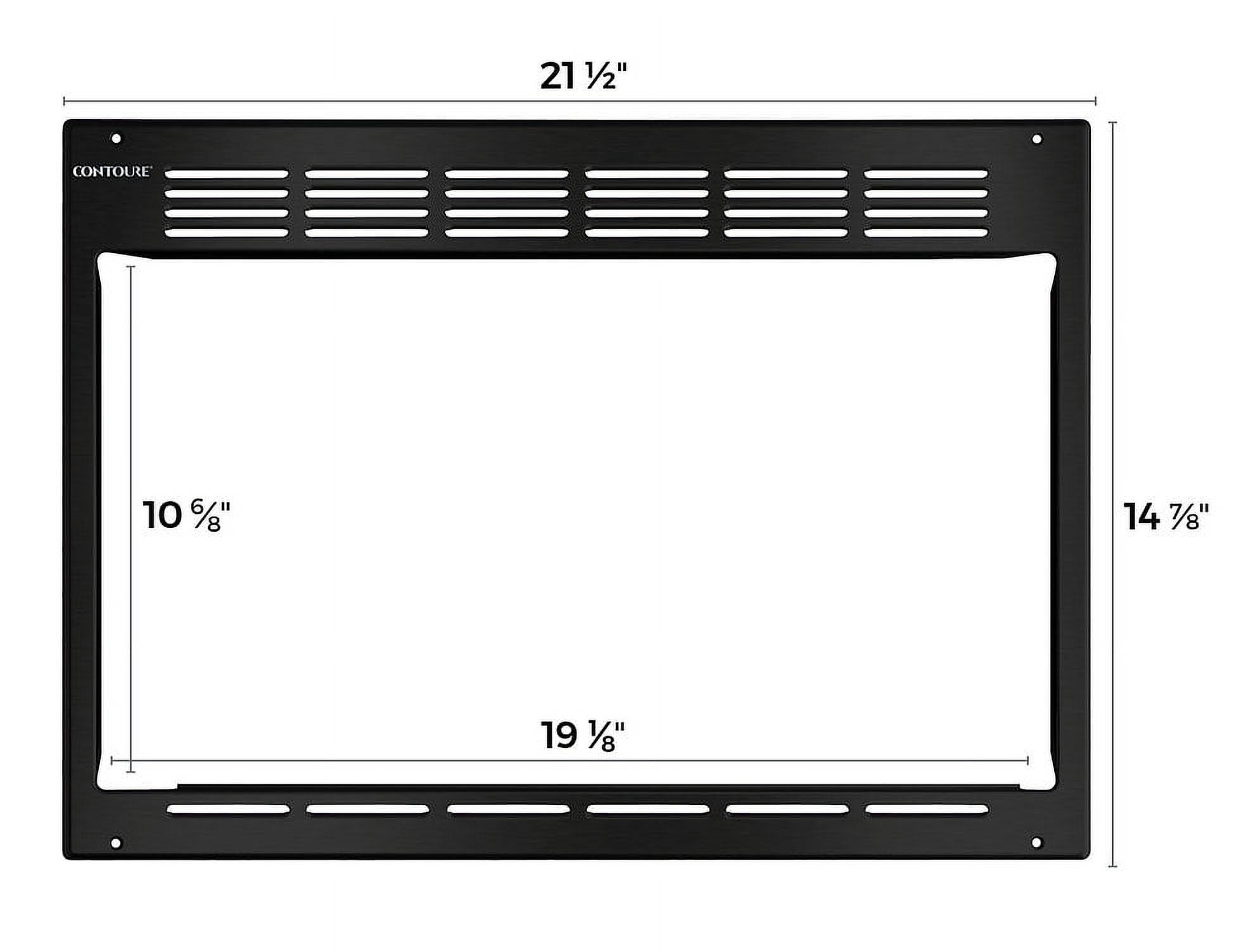 Contoure Microwave Oven Trim Kit RV-TRIM9B Use With Microwave Oven Model RV-980B; 21-1/2 Inch Width x 14-7/8 Inch Height; Black; Stainless Steel