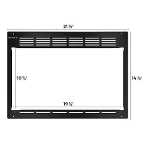 Contoure Microwave Oven Trim Kit RV-TRIM9B Use With Microwave Oven Model RV-980B; 21-1/2 Inch Width x 14-7/8 Inch Height; Black; Stainless Steel