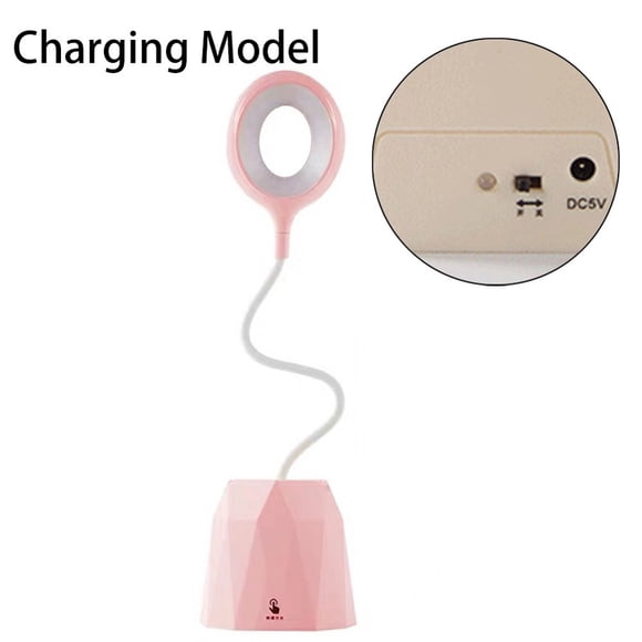Lampe de Table Tactile LED Rechargeable USB, Lumière de Lecture Flexible avec Support pour Téléphone
