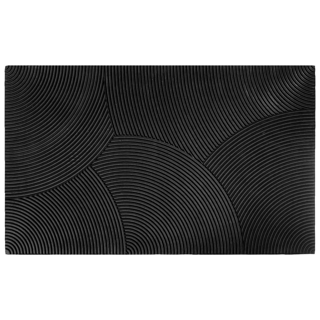 Tapis de Porte Noir Réversible 30 Pouces x 18 Pouces pour Usage Intérieur/extérieur - Double le Style, Double la Valeur, Grattoir, Nettoyage en Profondeur, Résistant au Givre et aux UV, Faible Entretien et Durable