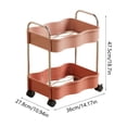 thumbnail image 4 of Feltree 2-Tier Rolling Storage Cart with Armrests and Wheels, Multi-Purpose Kitchen Bathroom Living Room Organizer, Sturdy Plastic Utility Cart for Easy Mobility and Storage, 4 of 7