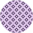 thumbnail image 1 of Ahgly Company Tapis d'Intérieur Ronds Lavables à la Machine, Style Transitionnel, Fleur Violette Violette, Tapis de Zone, 7 Pieds Rond, 1 of 7