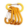 thumbnail image 2 of relayinert 5pcs Stainless Steel Large Carabiner Clips With High Tensile Strength Durable And Functional Shiny golden, 2 of 6