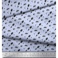 thumbnail image 3 of Soimoi Blue Rayon Fabric Rocket & Spaceship Galaxy Printed Fabric 1 Yard 56 Inch Wide, 3 of 3