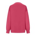 thumbnail image 4 of MeetoTime Oversized Long Sleeve Pullover for Women Fall Trendy V-Neck Loose Solid Color Sweatshirt Tops, 4 of 5
