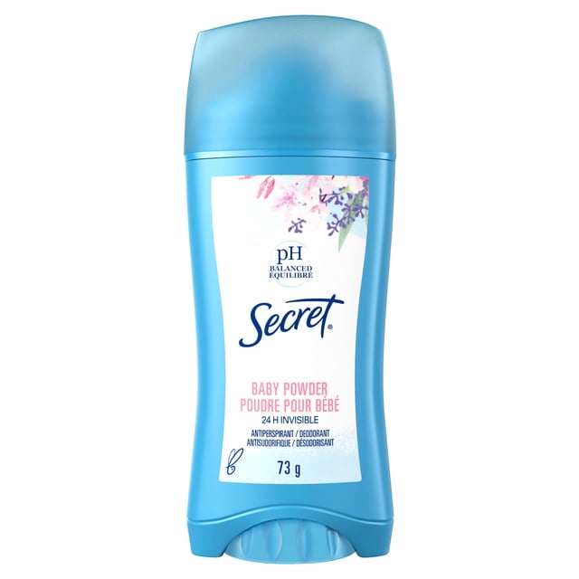 Secret Invisible Solid Antiperspirant and Deodorant, Baby Powder