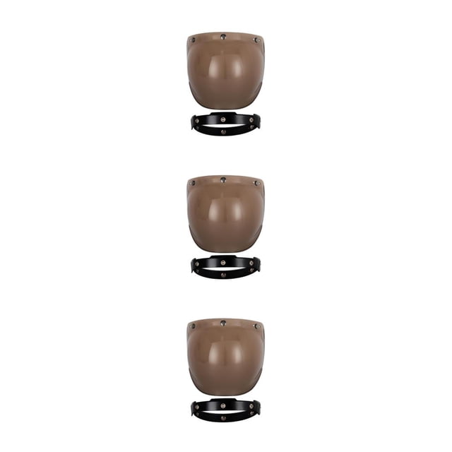 Decodeary Visors Materials For Clear Easy To Carry Vintage Light brown black 3Set